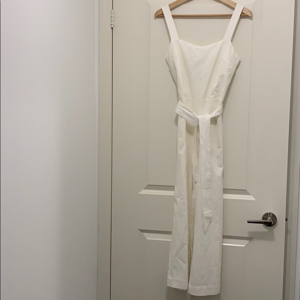 Brand new never worn white wide leg jumpsuit